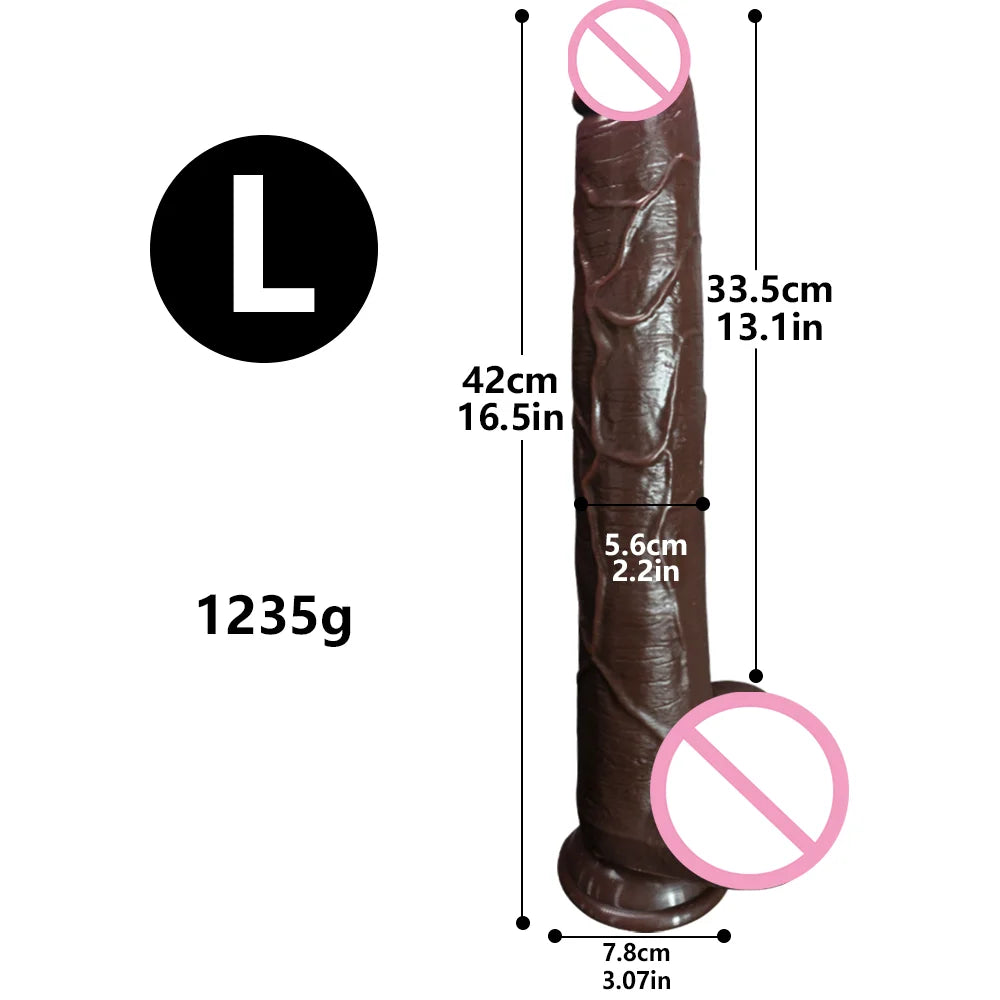 Long Realistic Dildo Strong Suction Cup Big Dick Long Anal Sex Toys Female Masturbator Big Cock Anal Plug Real Penis Sex Toys