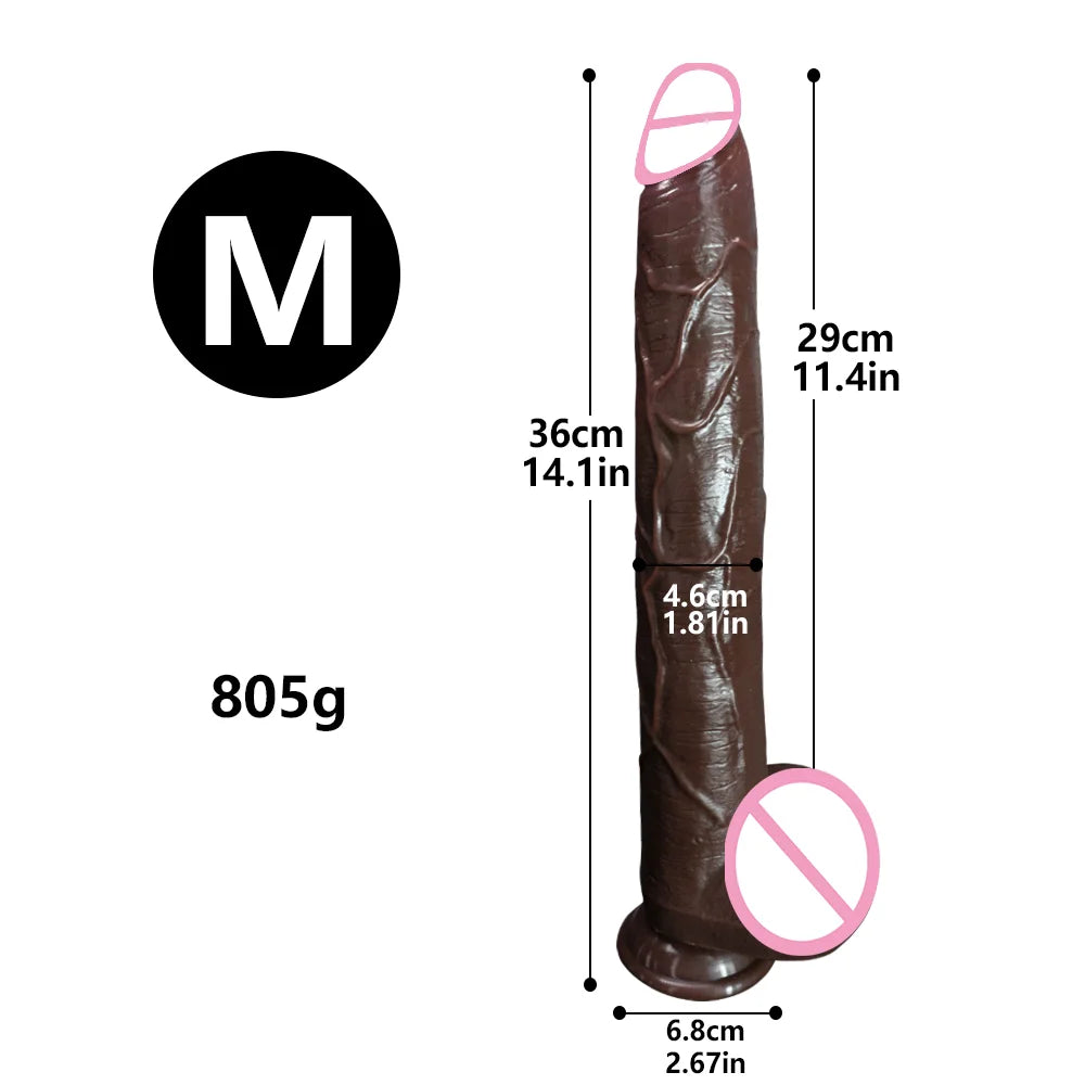 Long Realistic Dildo Strong Suction Cup Big Dick Long Anal Sex Toys Female Masturbator Big Cock Anal Plug Real Penis Sex Toys