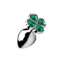 Lucky Clover Gem Anal Plug,S/M/L Size Four Leaf Clover Stainless Steel Crystal Jewelry Anal Butt Plugs