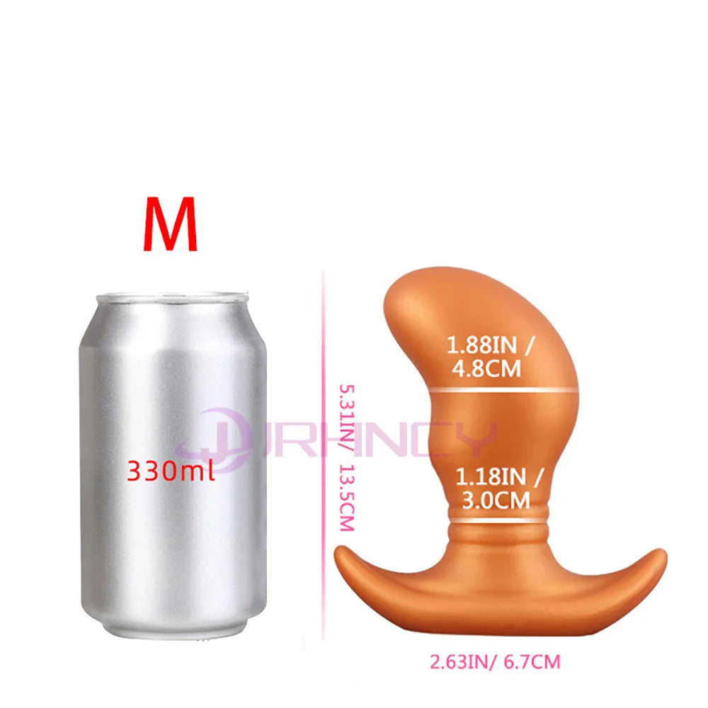 Luminous Anal Plug Liquid Silicone Soft Butt Plug For Women Men Anchor Base Wearing Anal Plug Prostate Massage Sex Product