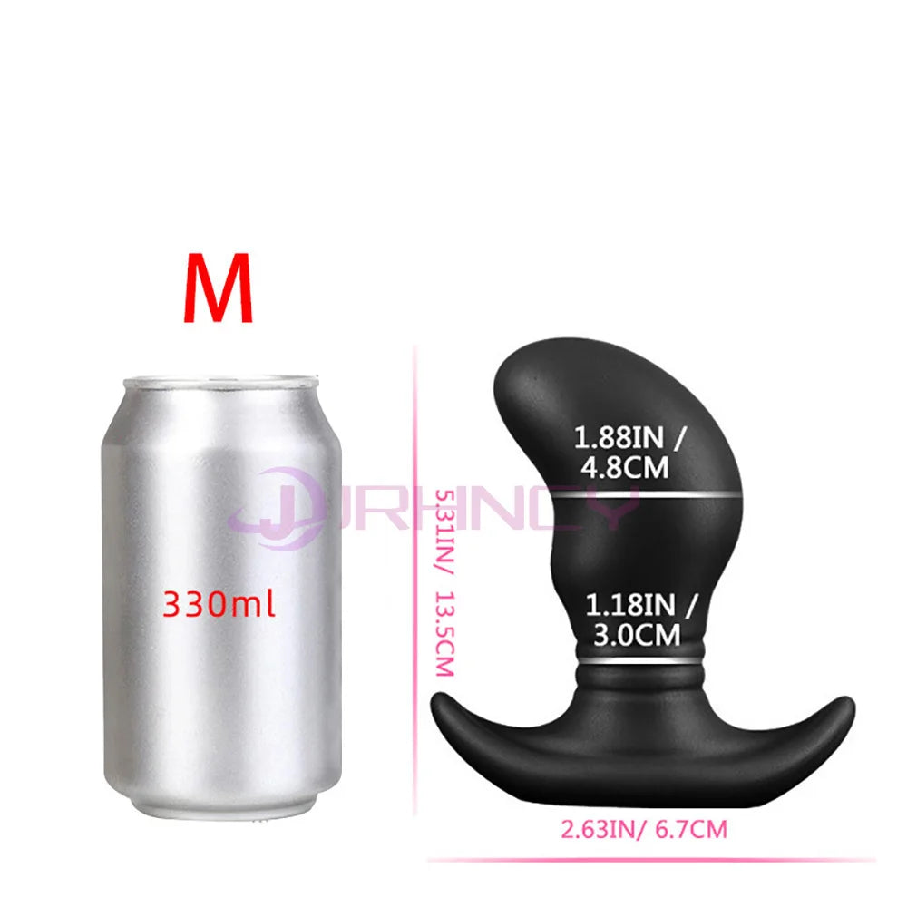 Luminous Anal Plug Liquid Silicone Soft Butt Plug For Women Men Anchor Base Wearing Anal Plug Prostate Massage Sex Product