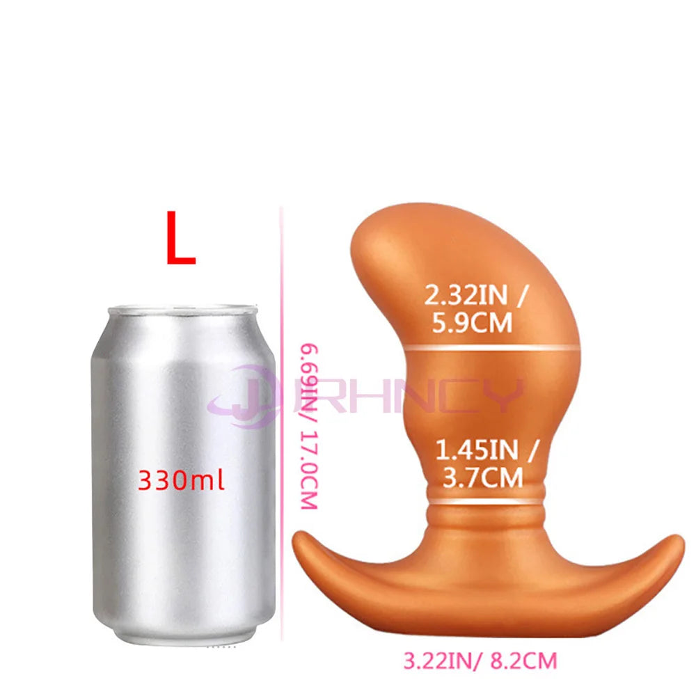 Luminous Anal Plug Liquid Silicone Soft Butt Plug For Women Men Anchor Base Wearing Anal Plug Prostate Massage Sex Product