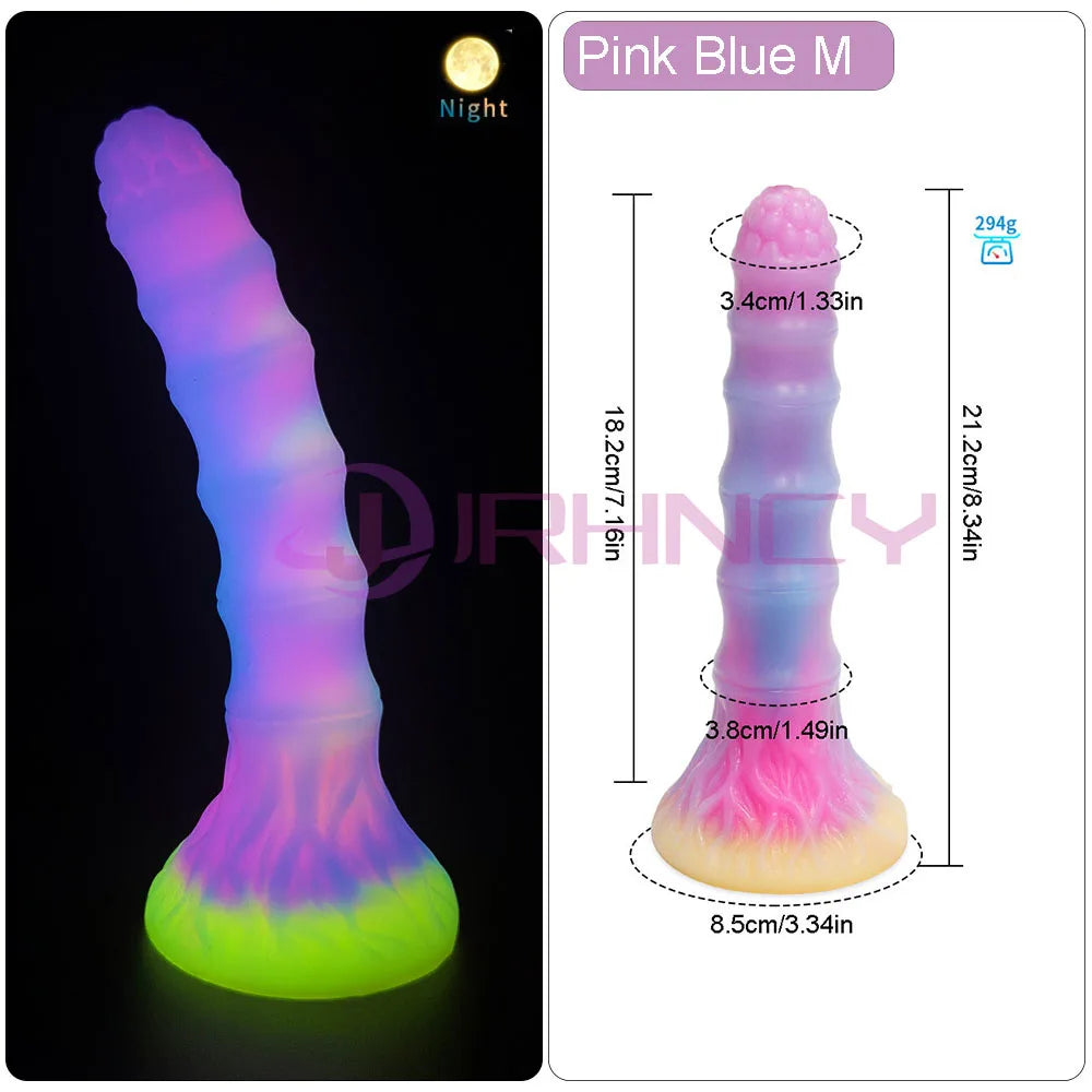 Luminous Anal Sex Toys Silicone Anal Plug Bamboo Joint Soft Small Butt Plug Sex Toy for Women Men Prostate Massage Beginner Plug