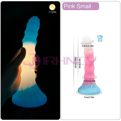 Luminous Anal Sex Toys Silicone Anal Plug Bamboo Joint Soft Small Butt Plug Sex Toy for Women Men Prostate Massage Beginner Plug