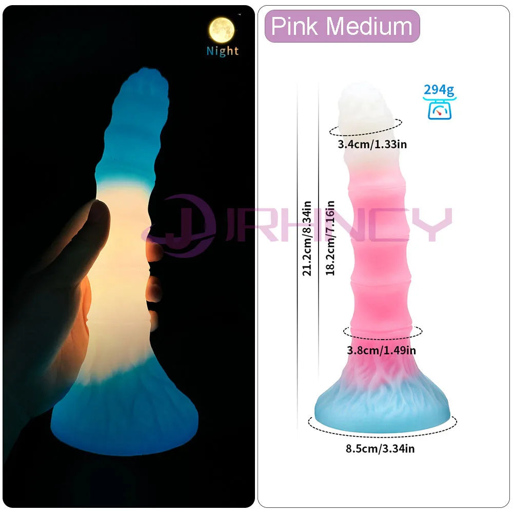 Luminous Anal Sex Toys Silicone Anal Plug Bamboo Joint Soft Small Butt Plug Sex Toy for Women Men Prostate Massage Beginner Plug
