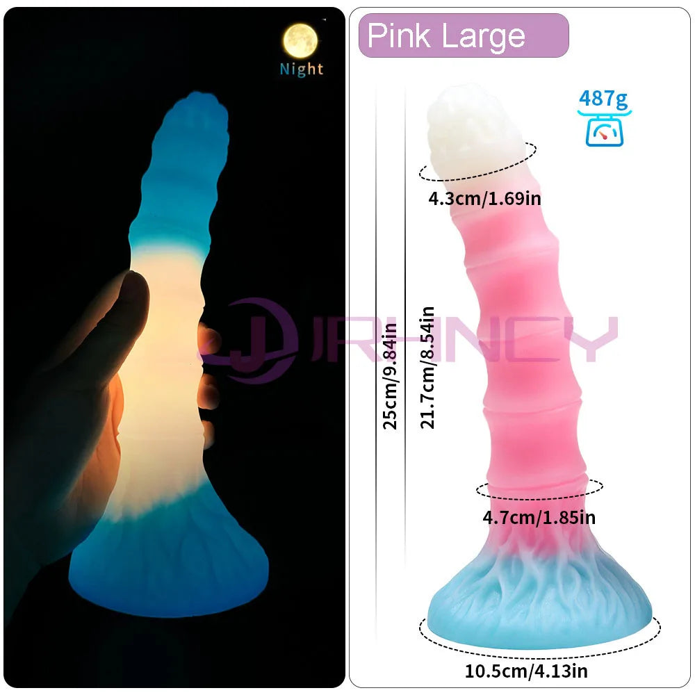 Luminous Anal Sex Toys Silicone Anal Plug Bamboo Joint Soft Small Butt Plug Sex Toy for Women Men Prostate Massage Beginner Plug