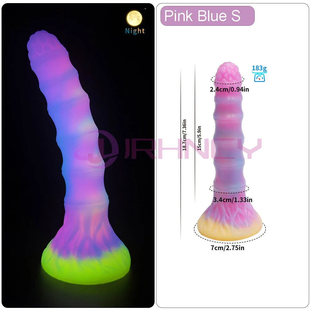 Luminous Anal Sex Toys Silicone Anal Plug Bamboo Joint Soft Small Butt Plug Sex Toy for Women Men Prostate Massage Beginner Plug
