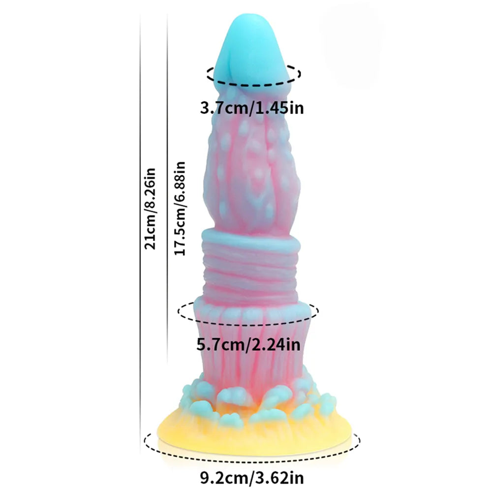 Luminous G-spot Silicone Dragon Dildos Butt Plug