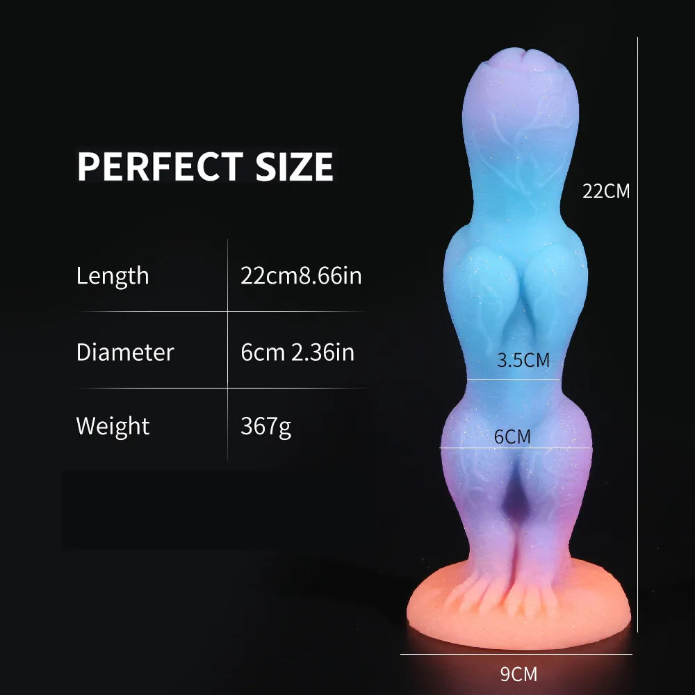 Colourful Glowing Luminous Animal Dildo