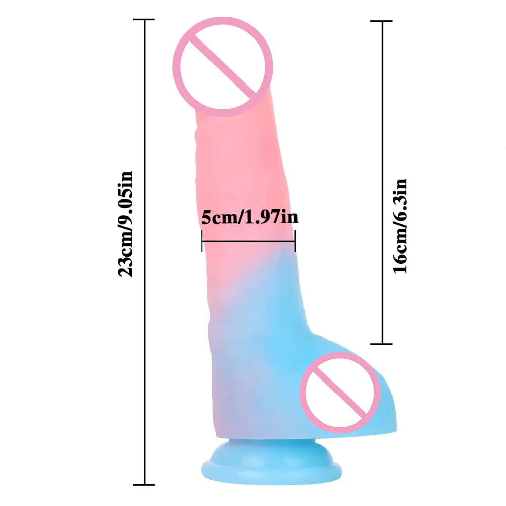 Luminous Dildo Sex Toys for Women Men Colourful Penis Glowing Huge Dragon Monster Dildo Anal Butt Plug Strapon Dildo Adult Toys