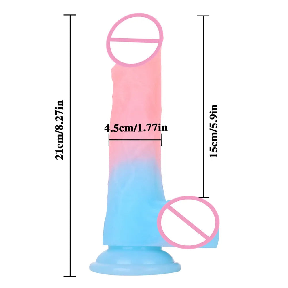 Luminous Dildo Sex Toys for Women Men Colourful Penis Glowing Huge Dragon Monster Dildo Anal Butt Plug Strapon Dildo Adult Toys