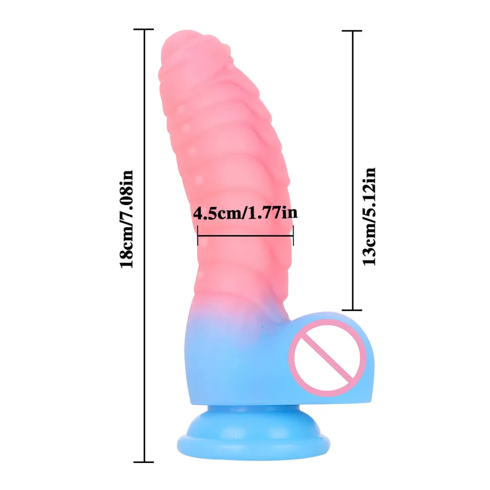 Luminous Dildo Sex Toys for Women Men Colourful Penis Glowing Huge Dragon Monster Dildo Anal Butt Plug Strapon Dildo Adult Toys