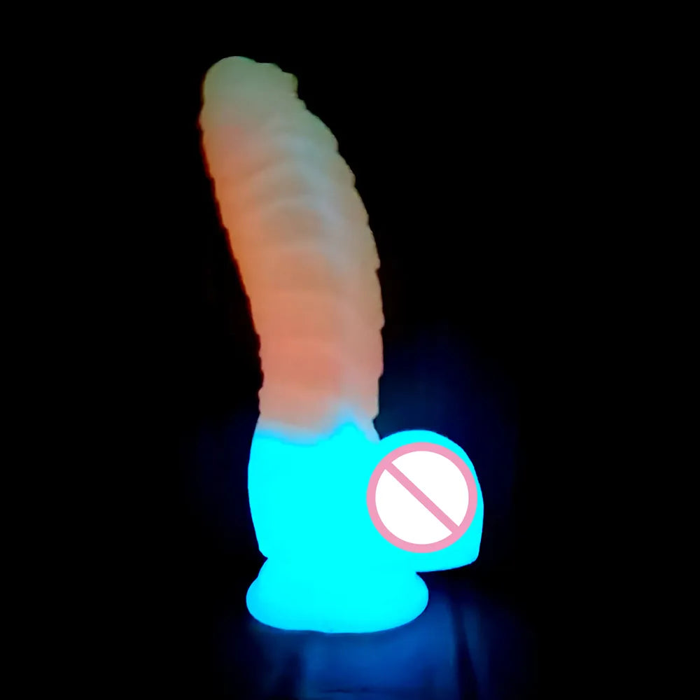 Luminous Dildo Sex Toys for Women Men Colourful Penis Glowing Huge Dragon Monster Dildo Anal Butt Plug Strapon Dildo Adult Toys