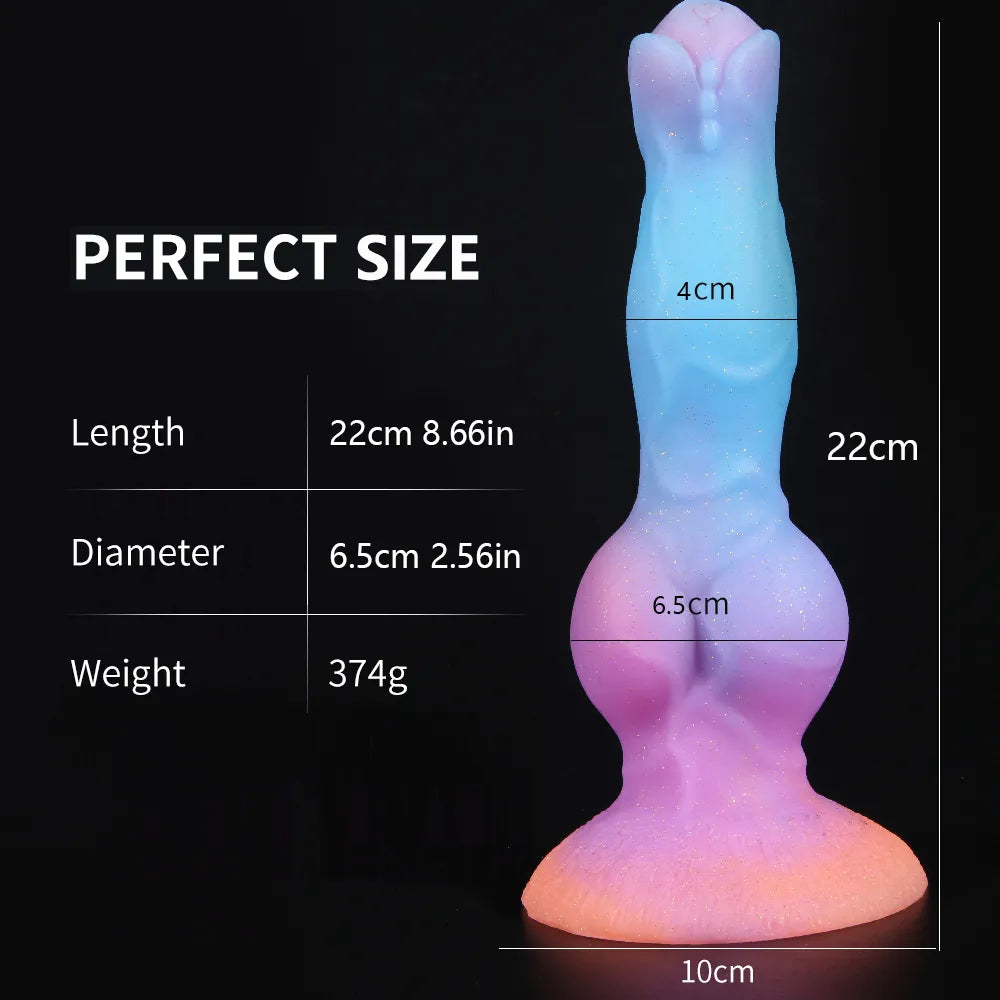 Luminous Dog Dildo Anal Plug Animal Dildo Sex Toys for Women Men Silicone Wolf Penis Butt Plug Dildio for Women Glow In The Dark
