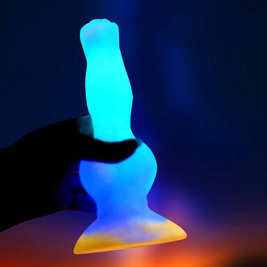 Luminous Dog Dildo Anal Plug Animal Dildo Sex Toys for Women Men Silicone Wolf Penis Butt Plug Dildio for Women Glow In The Dark