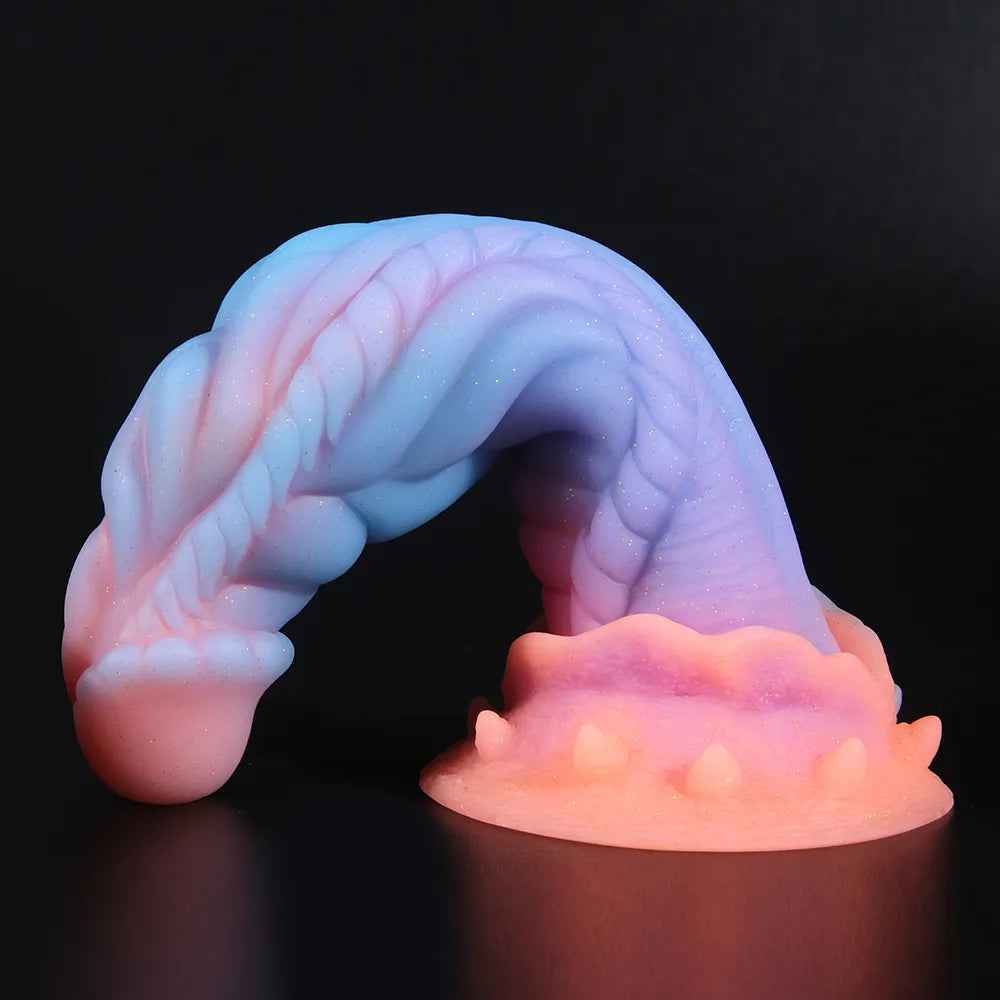 Luminous Dragon Dildo Anal Toys Butt Plug Colourful Glowing Dildo Huge Penis Glow in Dark Sex Toys for Women Sex Products