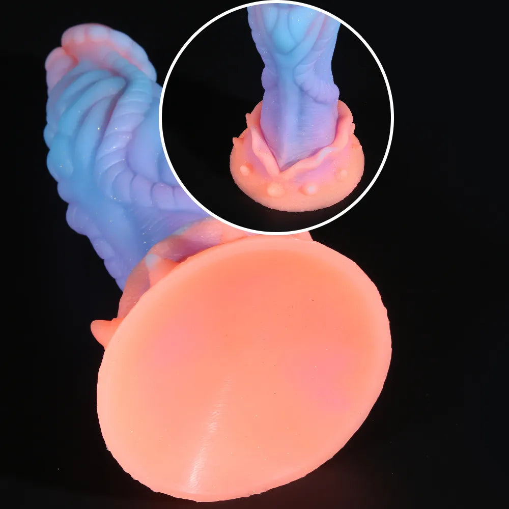 Luminous Dragon Dildo Anal Toys Butt Plug Colourful Glowing Dildo Huge Penis Glow in Dark Sex Toys for Women Sex Products