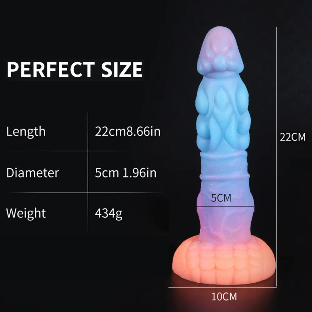 Luminous Dragon Dildo Huge Anal Plug Sex Toys for Women Men Silicone Monster Penis Butt Plug Dildio for Women Glow In The Dark