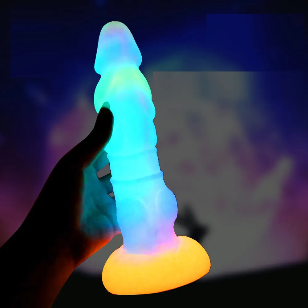 Luminous Dragon Dildo Huge Anal Plug Sex Toys for Women Men Silicone Monster Penis Butt Plug Dildio for Women Glow In The Dark