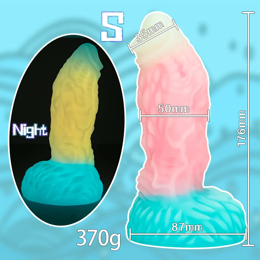 Luminous Dragon Dildos Huge Anal Butt Plug Monster Dildo G-spot Masturbation Suction Cup Soft Silicone Adult Sex Toys for Women