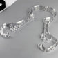 Luxury Clear Crystal Pillory Cangue Collar Neck Ring Oval Handcuffs Wrist Restraint Lock Bondage Yoke Sex Toy for Men Women