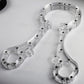 Luxury Clear Crystal Pillory Cangue Collar Neck Ring Oval Handcuffs Wrist Restraint Lock Bondage Yoke Sex Toy for Men Women