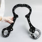 Luxury Clear Crystal Pillory Cangue Collar Neck Ring Oval Handcuffs Wrist Restraint Lock Bondage Yoke Sex Toy for Men Women