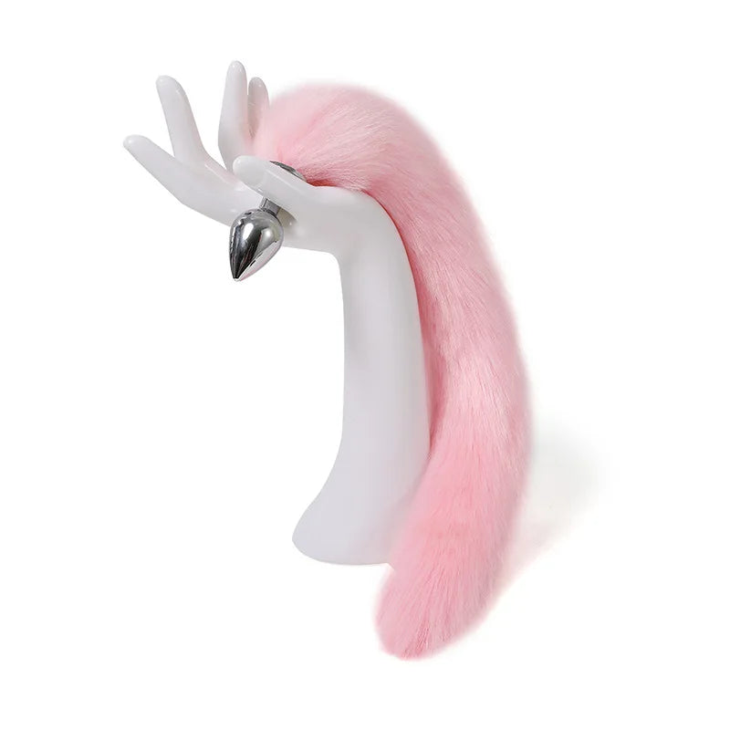 MINI Butt Plugs 1.8/2.2CM BDSM Fox Tail Stainless Steel Furry Binding Role Playing Cosplay Toy Multicolor Prostate Adult Toys