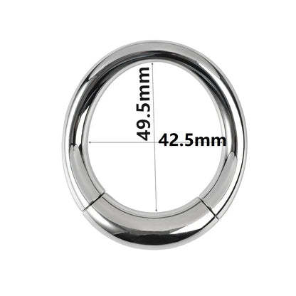 Magnetic bondage lock cock Ring Heavy male metal Ball Scrotum Stretcher Delay ejaculation BDSM Sex Toy men