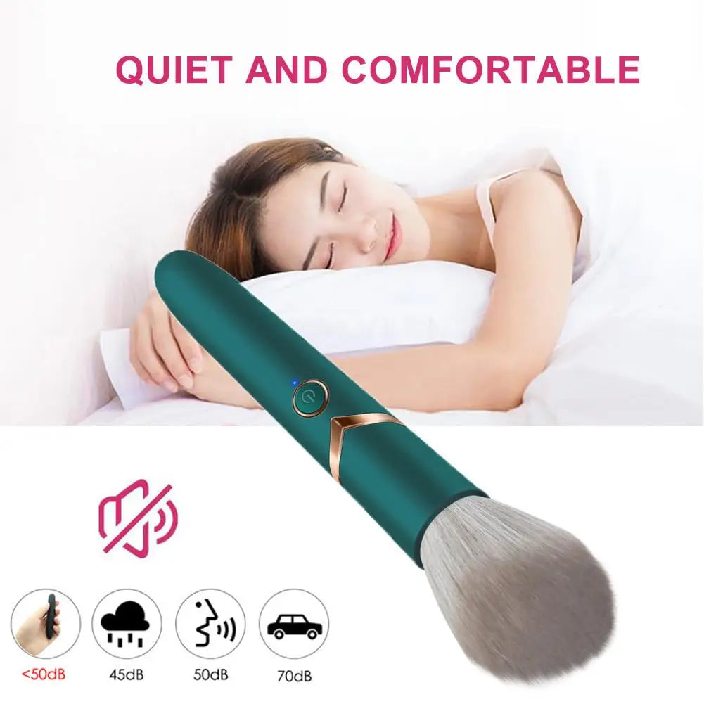 Makeup Brush G Spot Vibrator Sex Toys Wireless Charging AV Stick Massager Vagina Nipple Orgasm Stimulator USB Powerful Vibrating