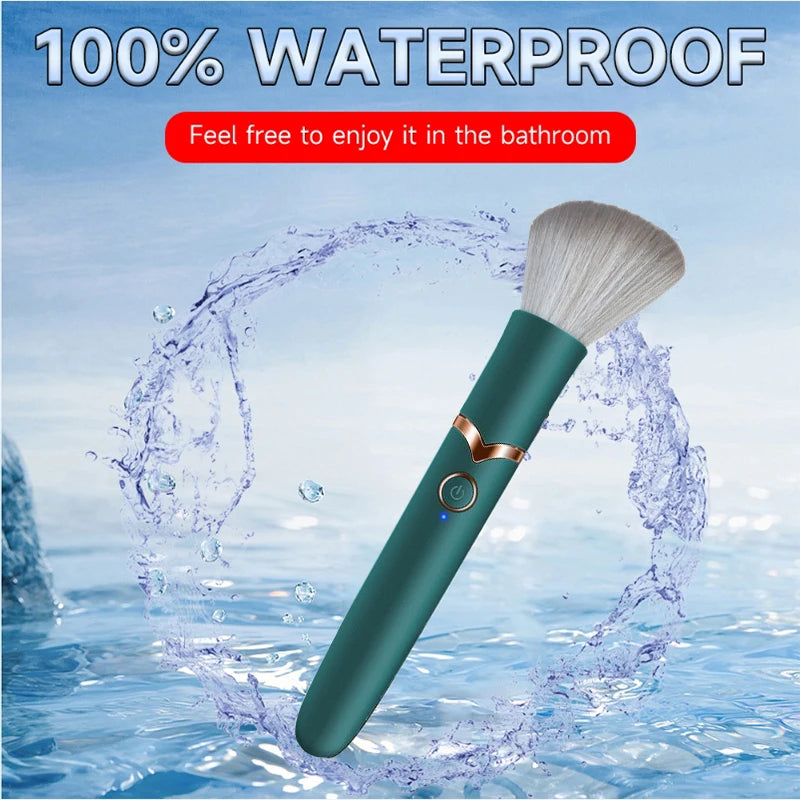 Makeup Brush G Spot Vibrator Sex Toys Wireless Charging AV Stick Massager Vagina Nipple Orgasm Stimulator USB Powerful Vibrating