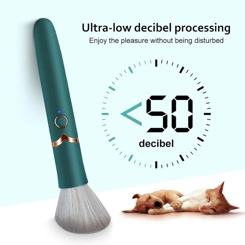 Makeup Brush Vibrator for Precise Clitoral Stimulation 10 Modes Mini Nipple Vaginal Anal Massager G-spot Vibrator SM Adult Toy