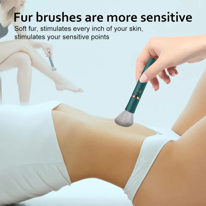 Makeup Brush Vibrator for Precise Clitoral Stimulation 10 Modes Mini Nipple Vaginal Anal Massager G-spot Vibrator SM Adult Toy