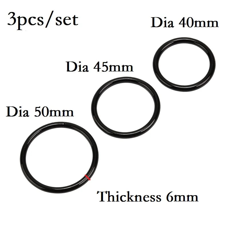 Male 3pcs Penis lock Cock Ring Set Bondage Jade Stone Erection Penis Ring Delay Ejaculation Enlargement Ball Ring Sex Toy Man