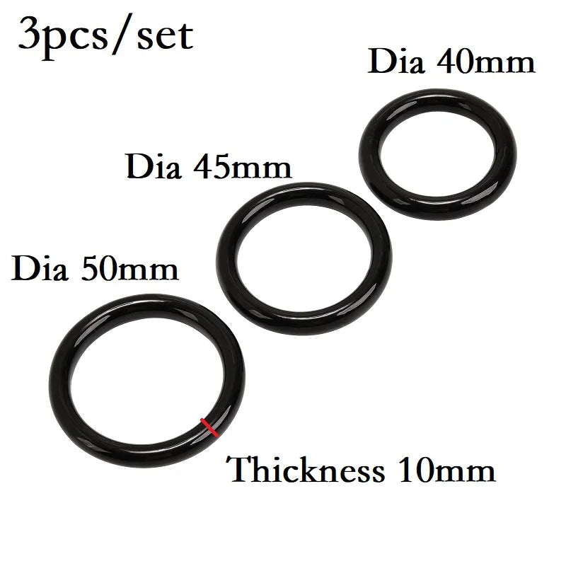 Male 3pcs Penis lock Cock Ring Set Bondage Jade Stone Erection Penis Ring Delay Ejaculation Enlargement Ball Ring Sex Toy Man