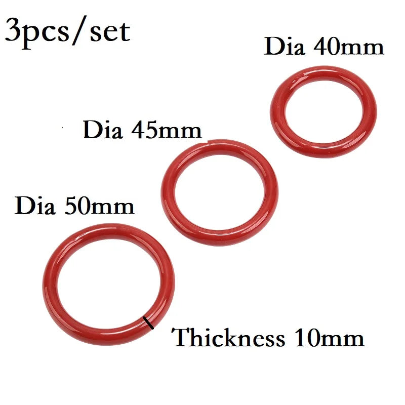 Male 3pcs Penis lock Cock Ring Set Bondage Jade Stone Erection Penis Ring Delay Ejaculation Enlargement Ball Ring Sex Toy Man