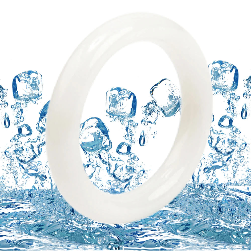 Male 3pcs Penis lock Cock Ring Set Bondage Jade Stone Erection Penis Ring Delay Ejaculation Enlargement Ball Ring Sex Toy Man