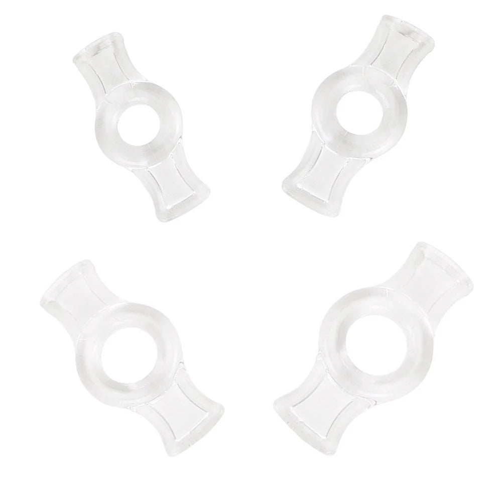 Male 4pcs 1 set Penis lock Cock Ring Bondage Penis Erection Ring Delay Ejaculation Enlargement Ball Stretcher Sex Toy Man