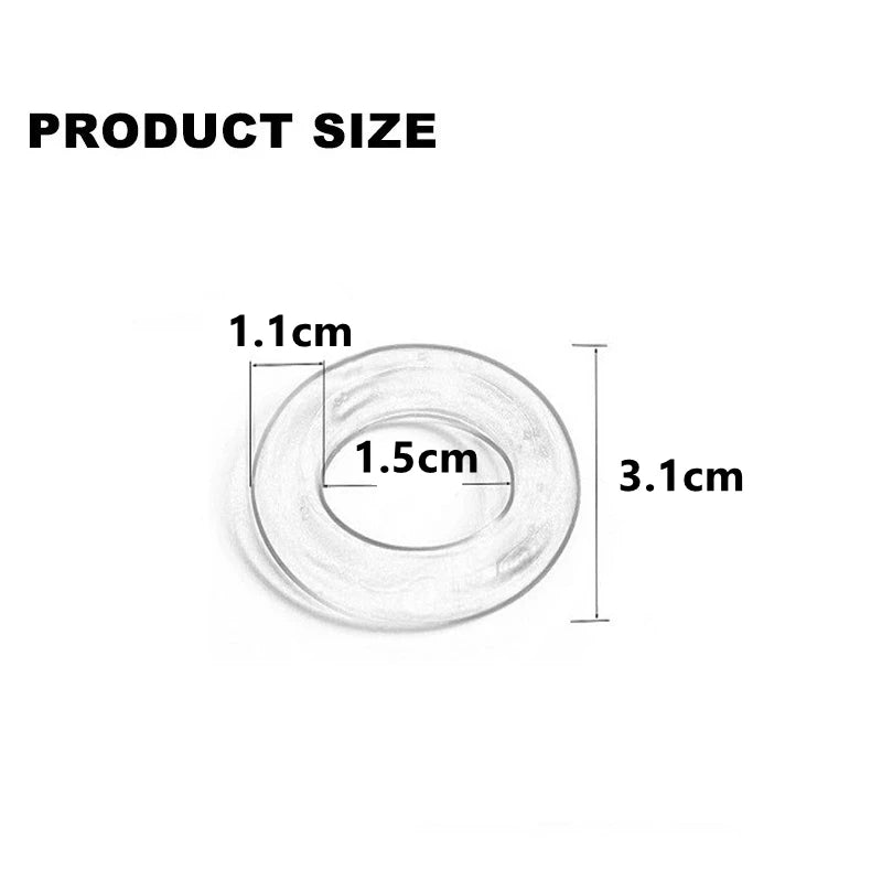 Male 6pcs 1 set Silicone Penis lock Cock Ring bondage Erection Delay Ejaculation Reusable Enlargement ball stretcher Sex Toy Men
