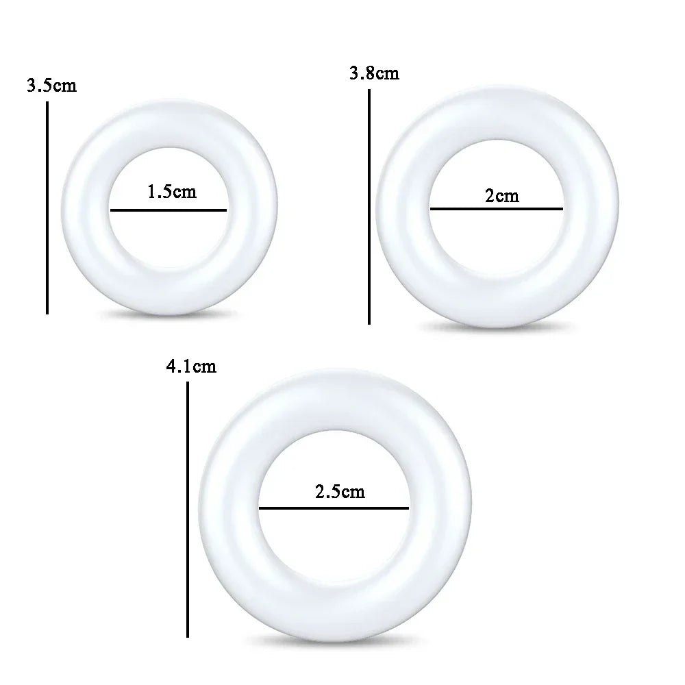 Male 6pcs 1 set Silicone Penis lock Cock Ring bondage Erection Delay Ejaculation Reusable Enlargement ball stretcher Sex Toy Men