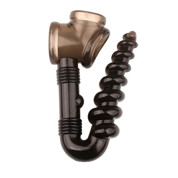 Male Anal Butt Plug Beads Prostate Massager With Scrotum Binding Chastity Cage G spot Penis Cock Sex Rings Sex Toys For Me