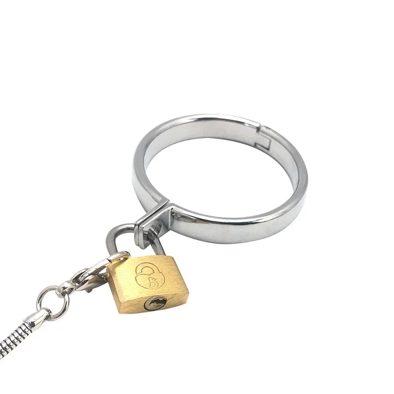 Male Ball Scrotum Stretcher metal penis lock cock Ring chain SM bondage restraint Delay ejaculation BDSM Sex Toy for man