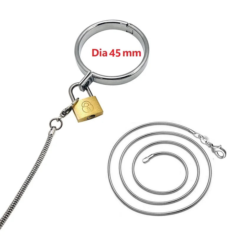 Male Ball Scrotum Stretcher metal penis lock cock Ring chain SM bondage restraint Delay ejaculation BDSM Sex Toy for man