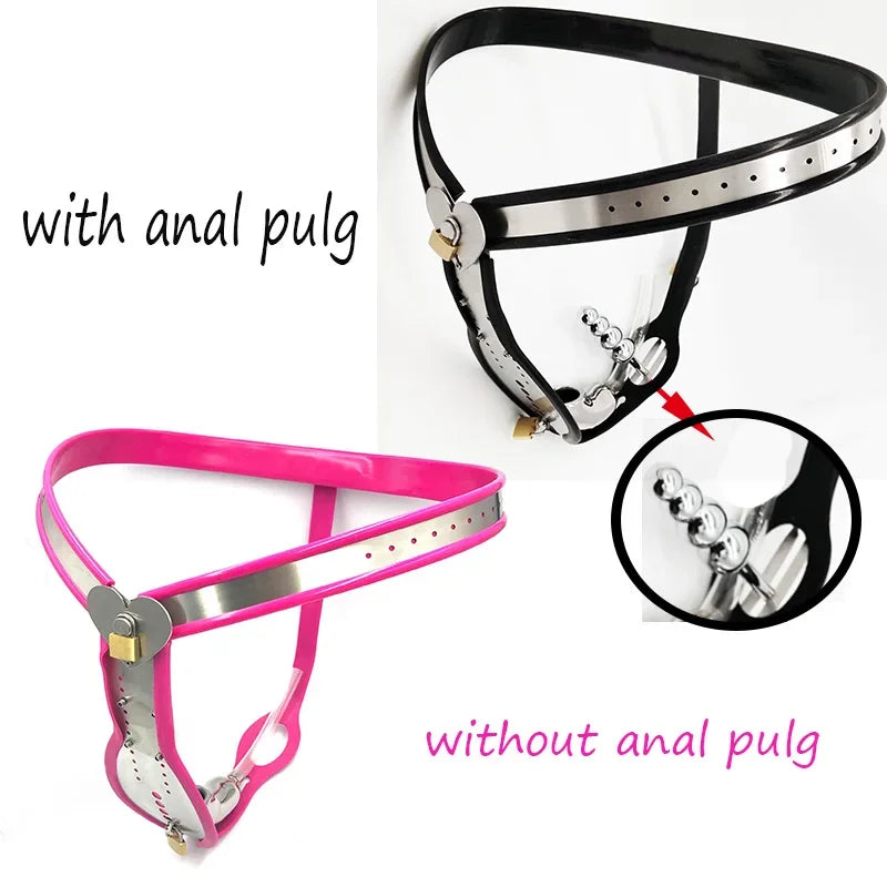 Male Chastity Belts with Removable Anal Plug Heart-Shaped Chastity Lock Bondage Device Anti Cheating Pants Sexy Toys for Men
