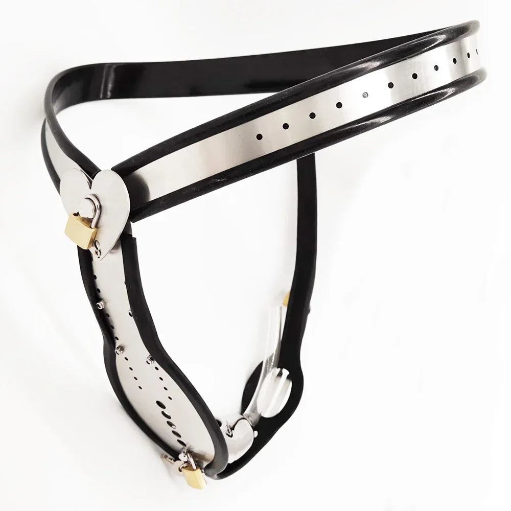 Male Chastity Belts with Removable Anal Plug Heart-Shaped Chastity Lock Bondage Device Anti Cheating Pants Sexy Toys for Men