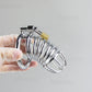 Male Chastity Cage Devices Stainless Steel Cock Cage Male Steel Penis Bird Metal Cage Cock Lock Restraint Ring Sex Toy for Men
