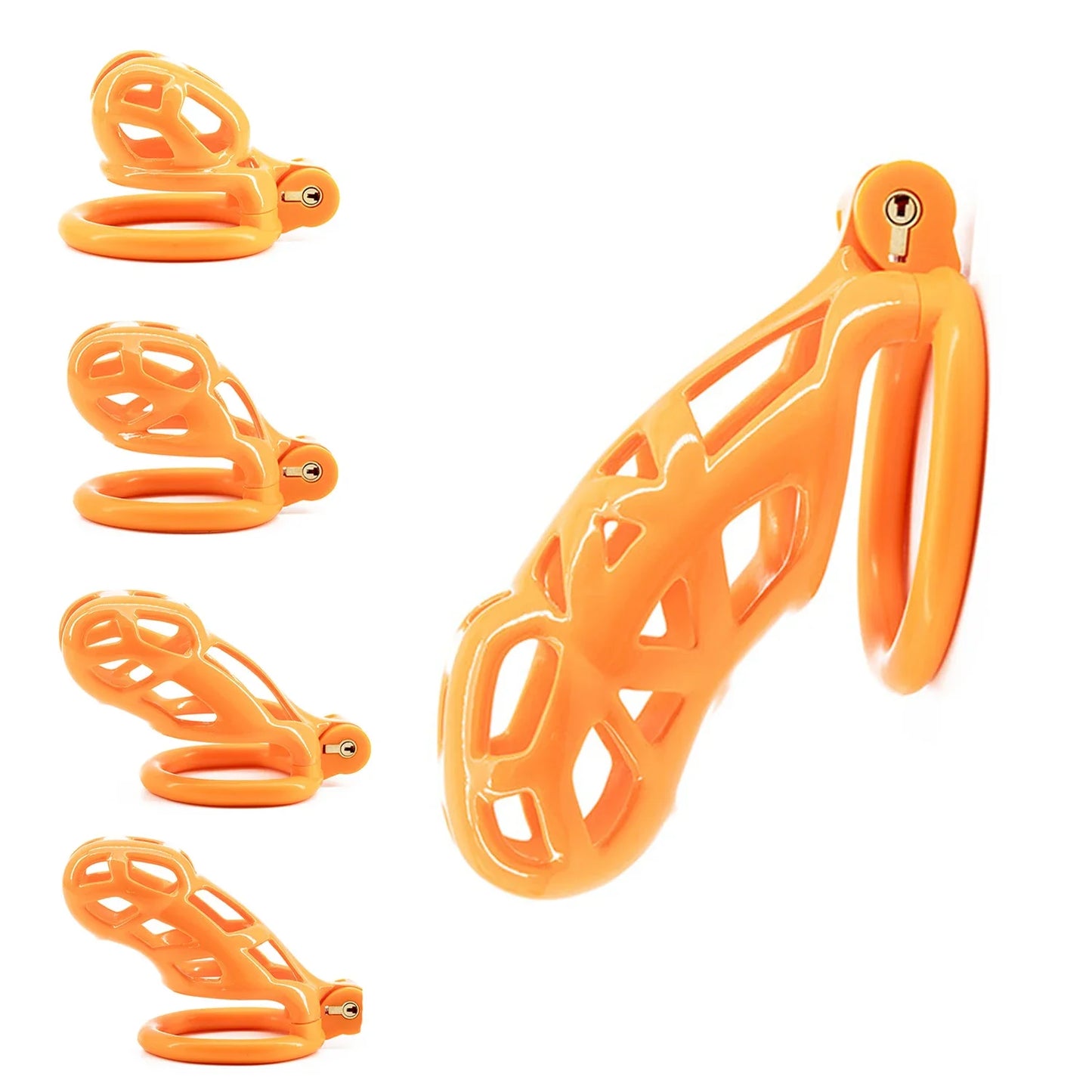 Male Chastity Device 정조대 Cobra Cock Cage With 4 Penis Cock Ring Sleeve Lock Penis Cage Bondage Fetish Sex Toys For Men Cockring