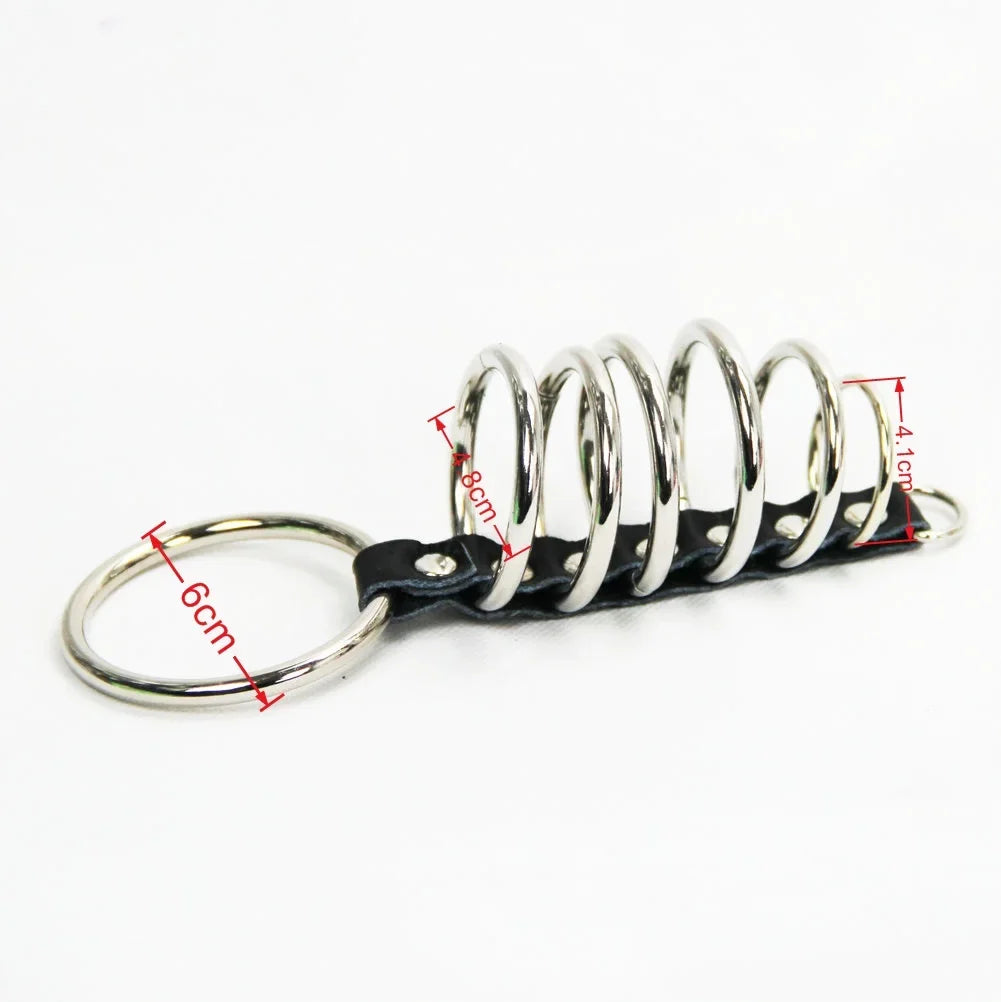 Male Chastity Devices Strict Leather Gates of Hell Lasting erection Cock Ring delay balls Loop bold penis extend sex toys