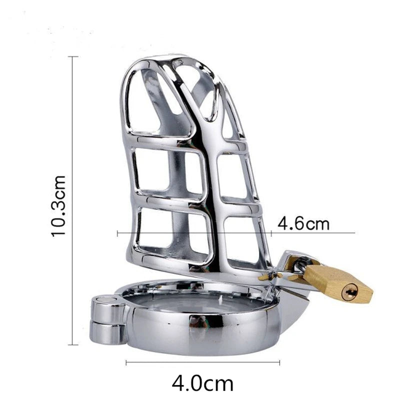 Male Chastity Penis Cage Cock Cage Metal CBT Slave BDSM Bondage Device Adult Game Sex Toys for Men Ball Stretcher Cock Ring