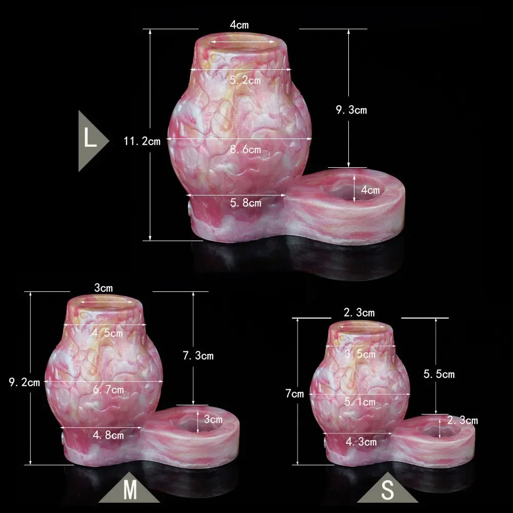 Male Delay Ejaculation Semen Lock Ring Dog Knot Ring Sleeve Silicone Penis Ring Chastity Lock Penis Enlargement Sex Toys for Men